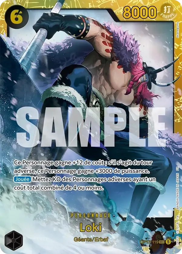 Loki — carte One Piece TCG OP17-119 (Les Guerriers Les Plus Puissants Au Monde)