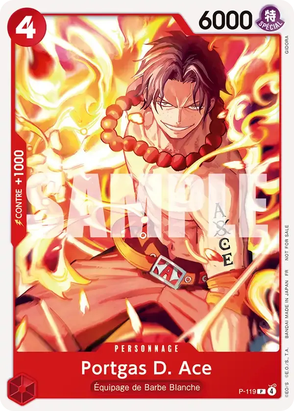 Portgas D. Ace — carte One Piece TCG P-119 (Pirates Party 2026 Vol. 1)