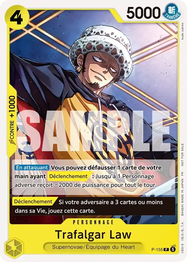 Trafalgar Law — carte One Piece TCG P-155 (Pirates Party 2026 Vol. 2)