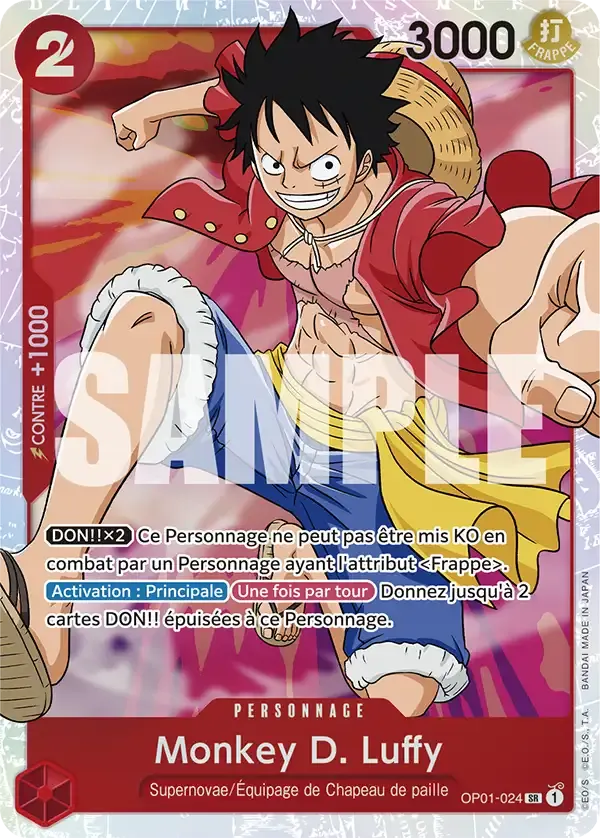 Monkey D. Luffy — carte One Piece TCG OP01-024 (The Best)