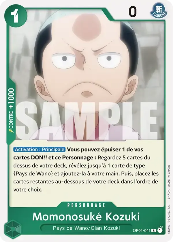 Momonosuké Kozuki — carte One Piece TCG OP01-041 (The Best)
