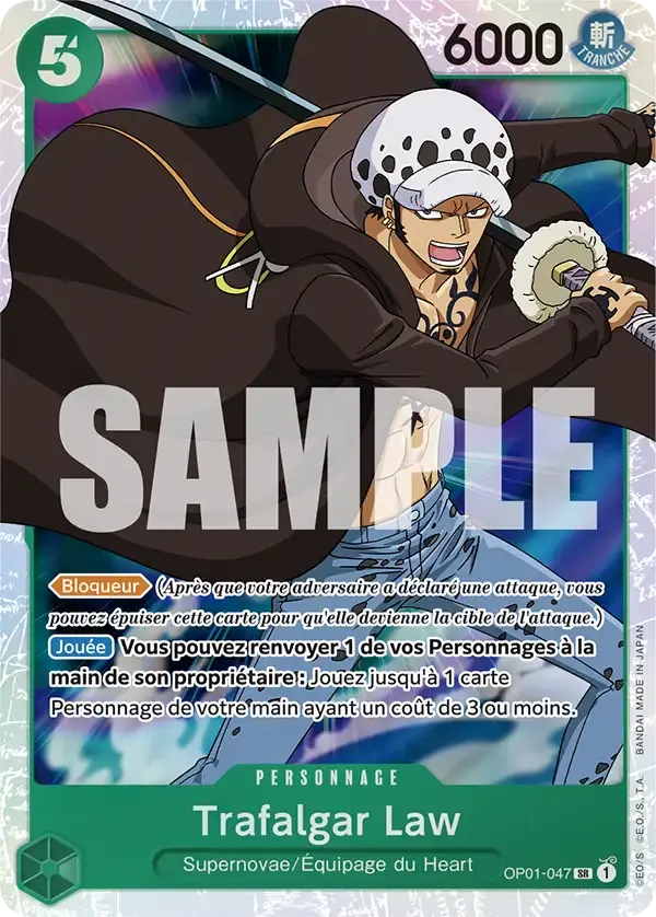 Trafalgar Law — carte One Piece TCG OP01-047 (The Best)