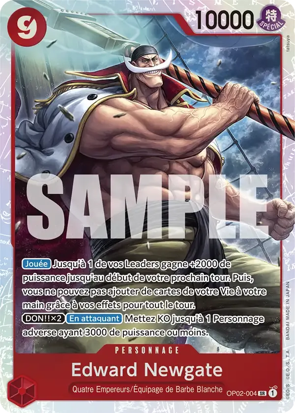 Edward Newgate — carte One Piece TCG OP02-004 (The Best)
