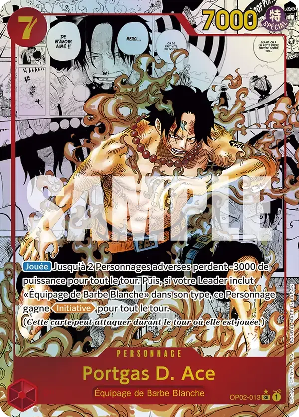 Portgas D. Ace — carte One Piece TCG OP02-013 (The Best)