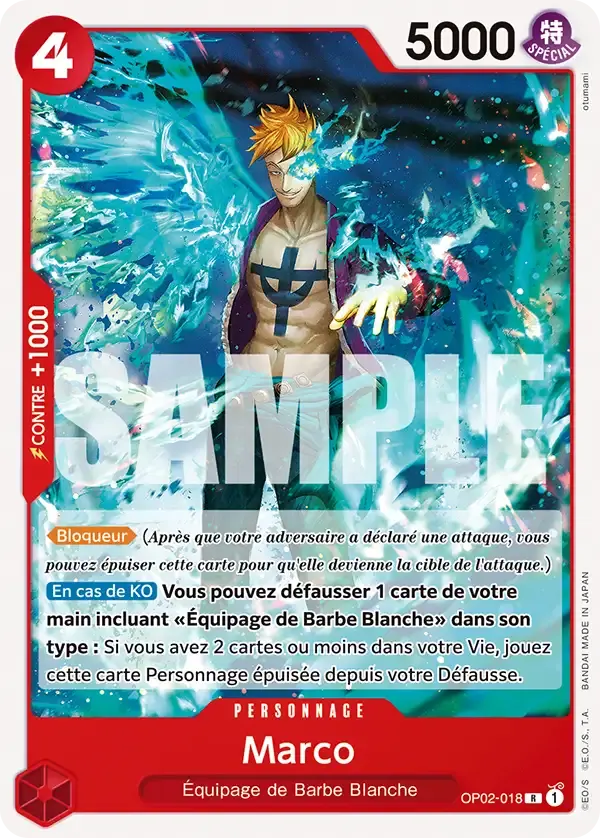 Marco — carte One Piece TCG OP02-018 (The Best)