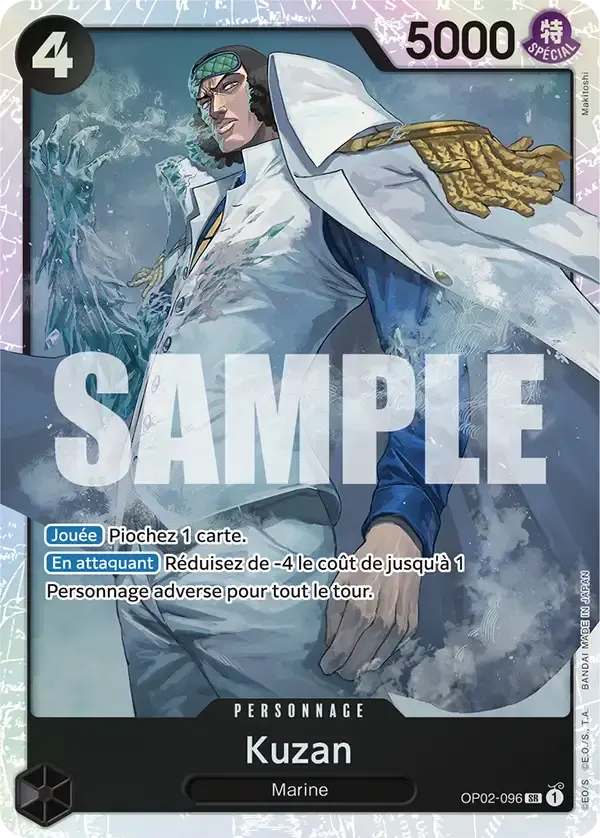 Kuzan — carte One Piece TCG OP02-096 (The Best)