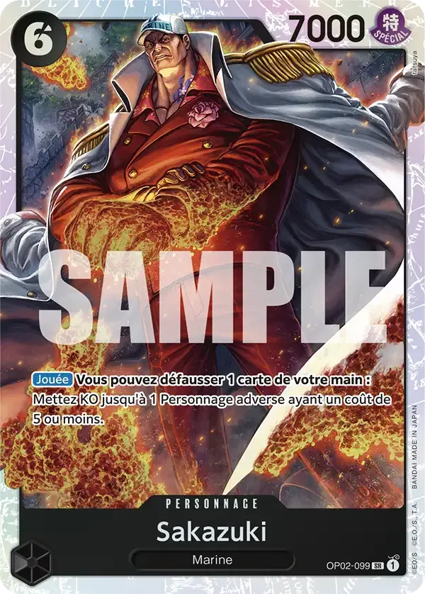 Sakazuki — carte One Piece TCG OP02-099 (The Best)
