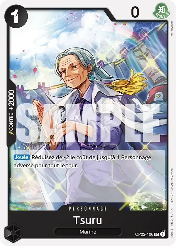 Tsuru — carte One Piece TCG OP02-106 (The Best)