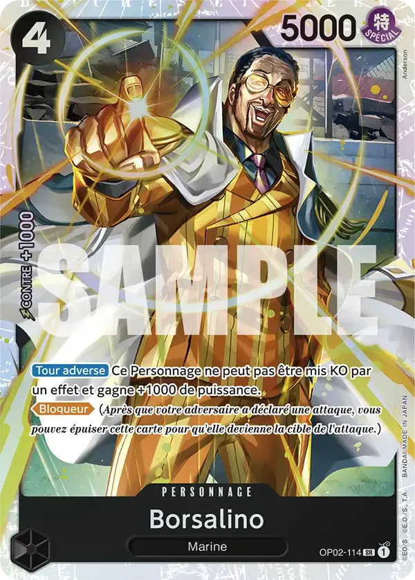 Borsalino — carte One Piece TCG OP02-114 (The Best)