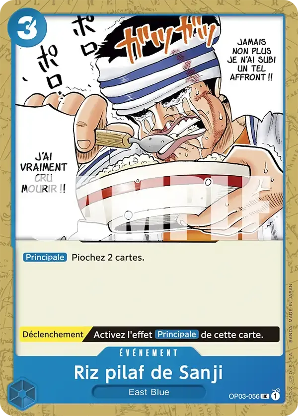 Riz pilaf de Sanji — carte One Piece TCG OP03-056 (The Best)