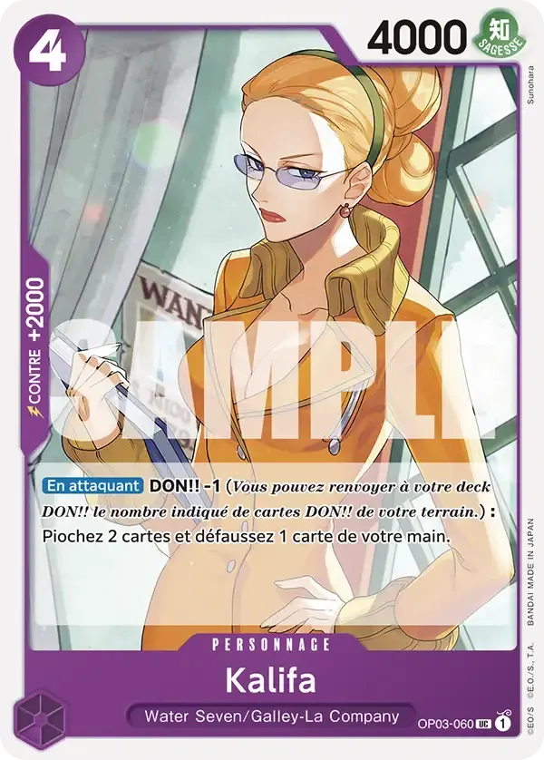Kalifa — carte One Piece TCG OP03-060 (The Best)