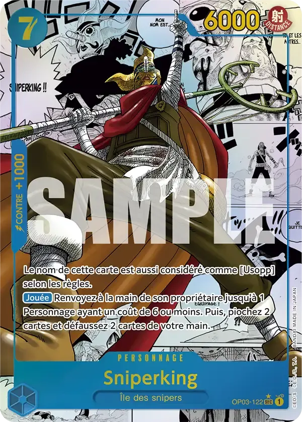 Sniperking — carte One Piece TCG OP03-122 (The Best)