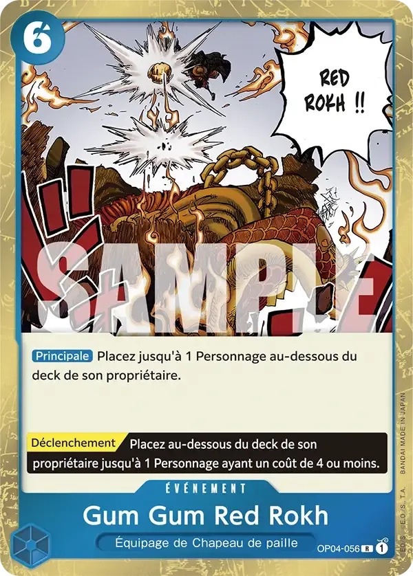 Gum Gum Red Rokh — carte One Piece TCG OP04-056 (The Best)