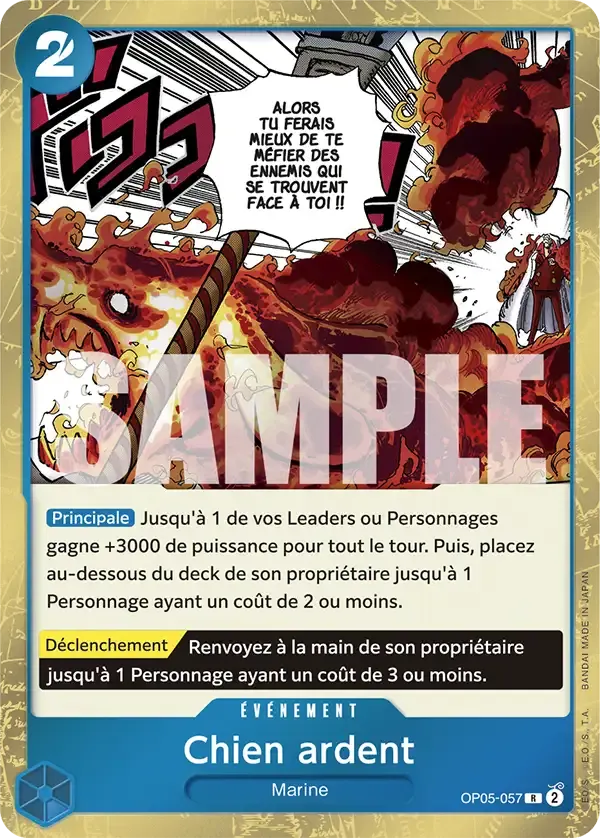 Chien ardent — carte One Piece TCG OP05-057 (The Best)