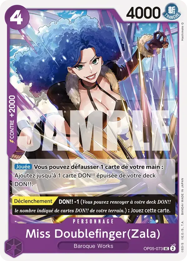 Miss Doublefinger (Zala) — carte One Piece TCG OP05-073 (The Best)
