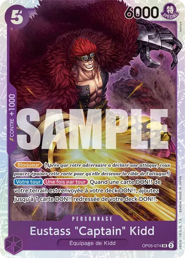 Eustass "Captain" Kidd — carte One Piece TCG OP05-074 (The Best)