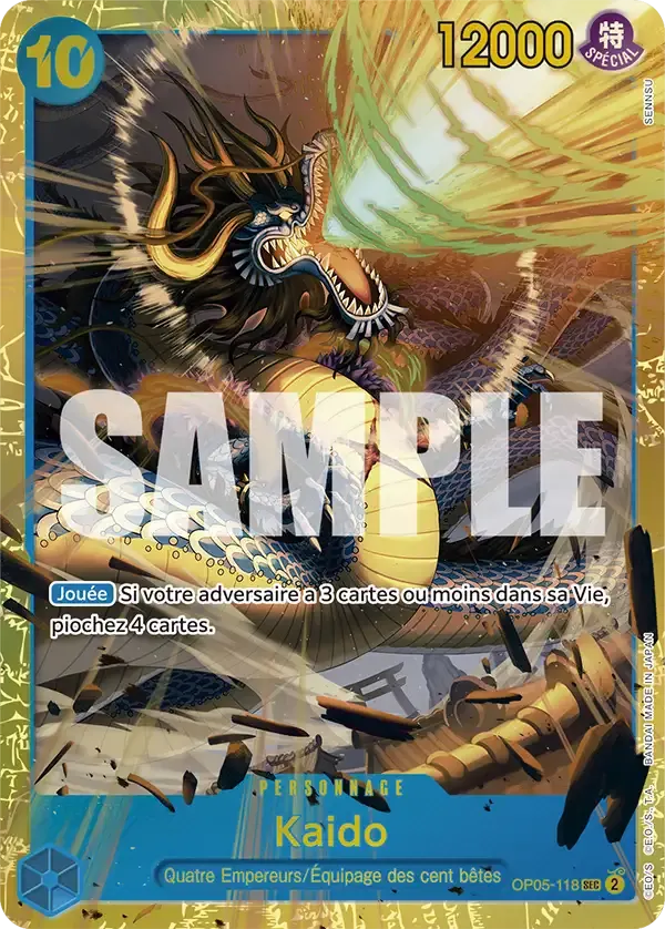 Kaido — carte One Piece TCG OP05-118 (The Best)