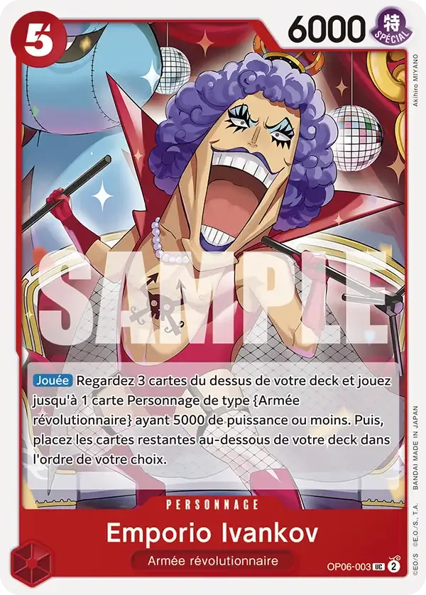 Emporio Ivankov — carte One Piece TCG OP06-003 (The Best)