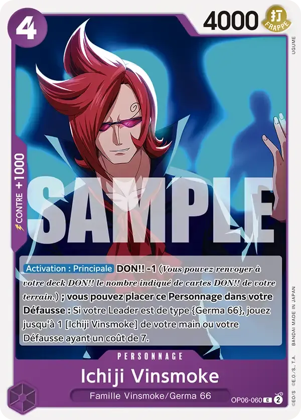 Ichiji Vinsmoke — carte One Piece TCG OP06-060 (The Best)