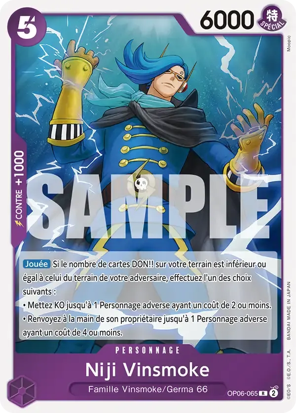 Niji Vinsmoke — carte One Piece TCG OP06-065 (The Best)