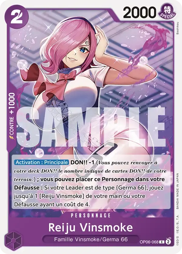 Reiju Vinsmoke — carte One Piece TCG OP06-068 (The Best)