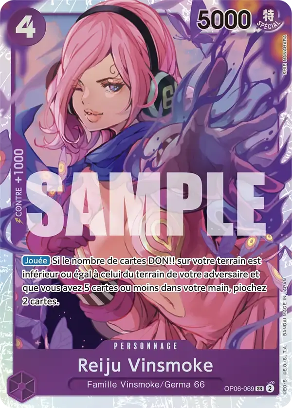 Reiju Vinsmoke — carte One Piece TCG OP06-069 (The Best)