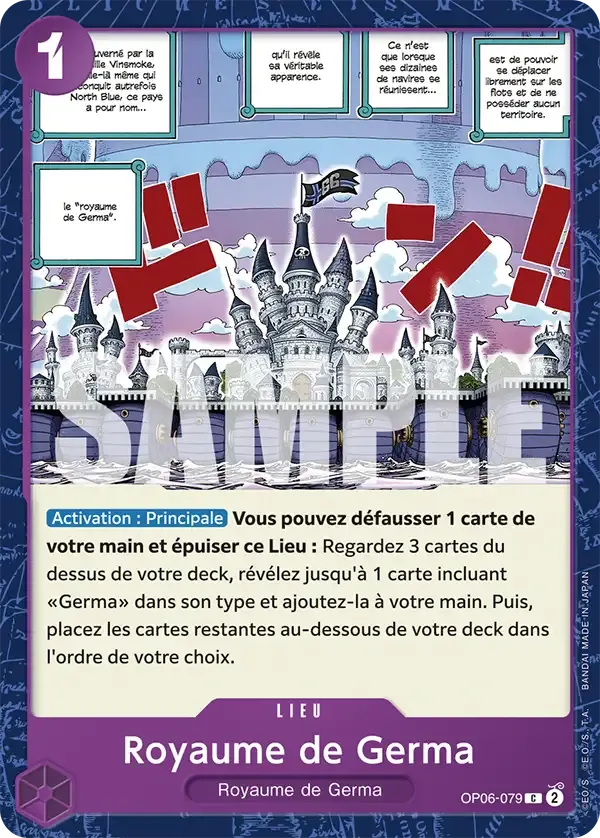 Royaume de Germa — carte One Piece TCG OP06-079 (The Best)
