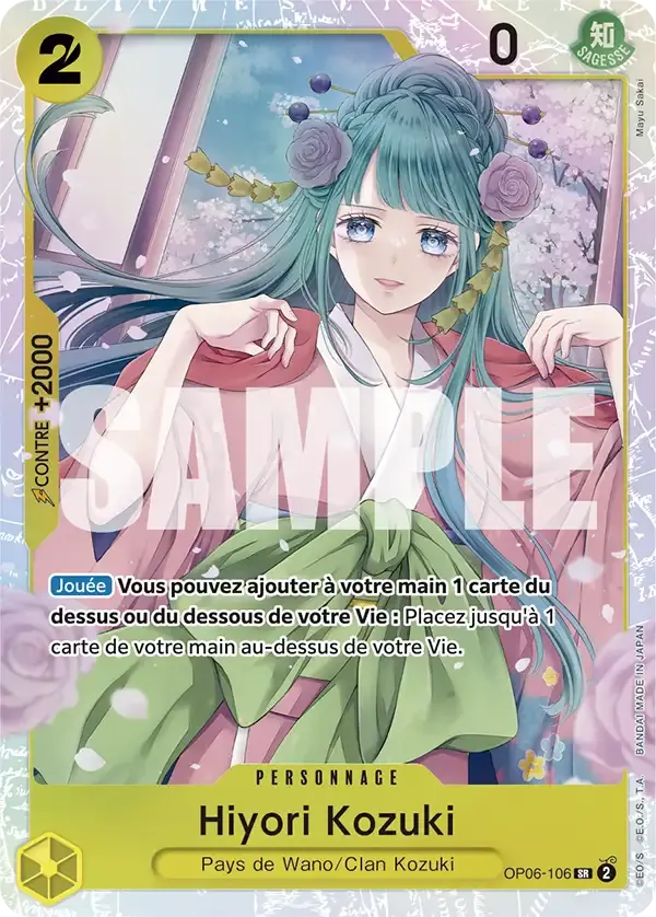 Hiyori Kozuki — carte One Piece TCG OP06-106 (The Best)