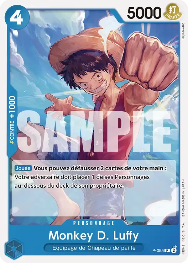 Monkey D. Luffy — carte One Piece TCG P-055 (The Best)