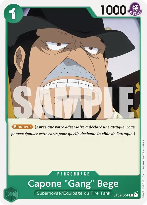 Capone "Gang" Bege — carte One Piece TCG ST02-004 (The Best)