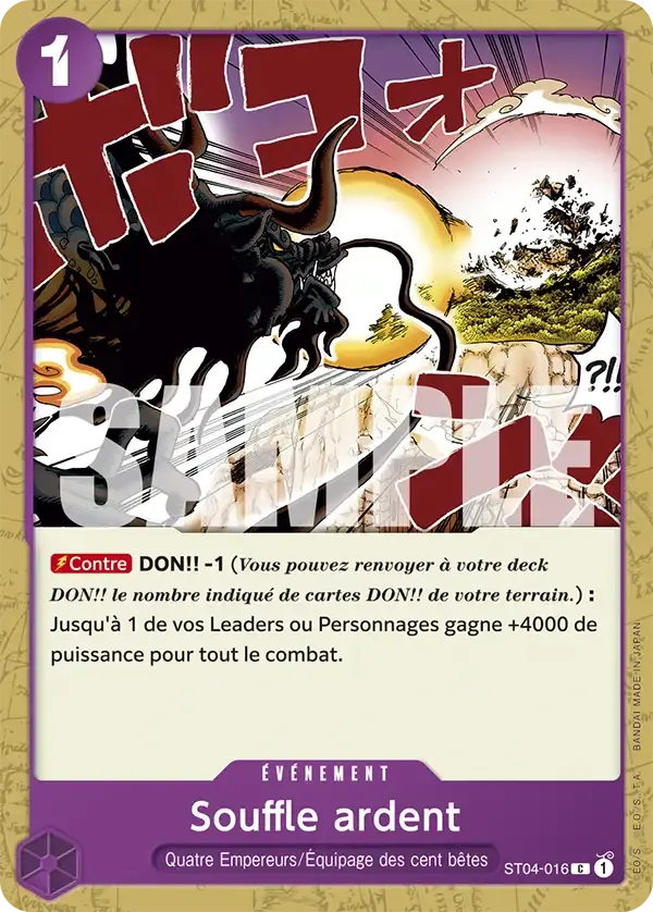 Souffle ardent — carte One Piece TCG ST04-016 (The Best)