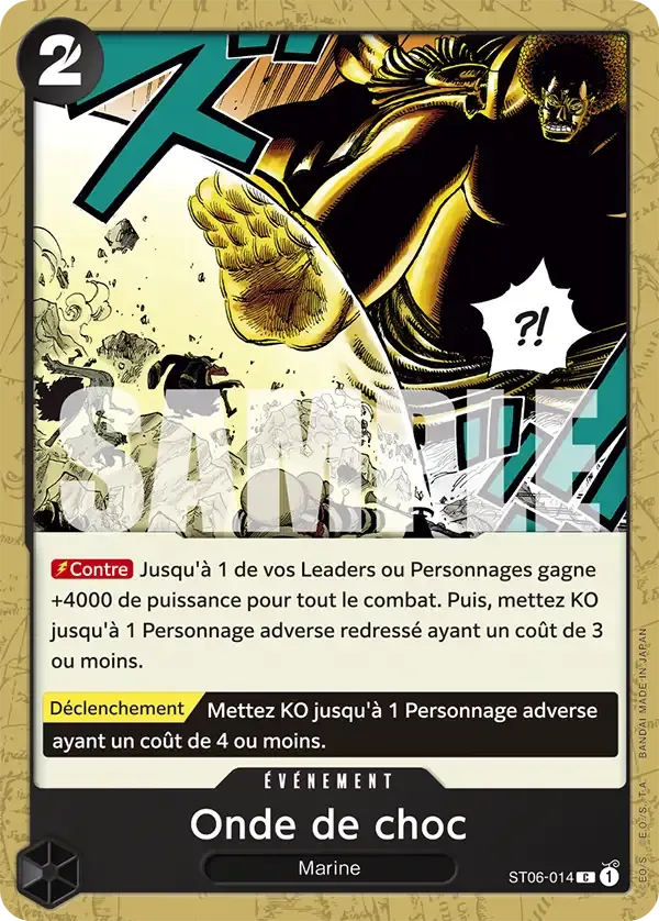 Onde de choc — carte One Piece TCG ST06-014 (The Best)