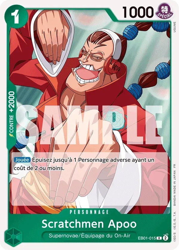 Scratchmen Apoo — carte One Piece TCG EB01-015 (The Best - Vol. 2)