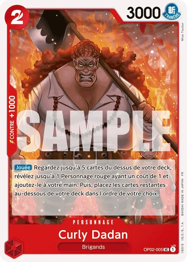 Curly Dadan — carte One Piece TCG OP02-005 (The Best - Vol. 2)