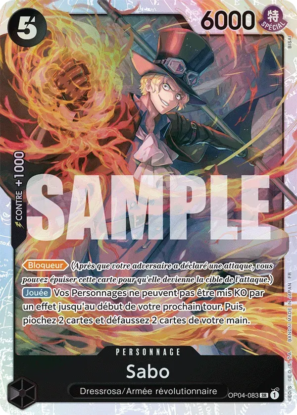 Sabo — carte One Piece TCG OP04-083 (The Best - Vol. 2)