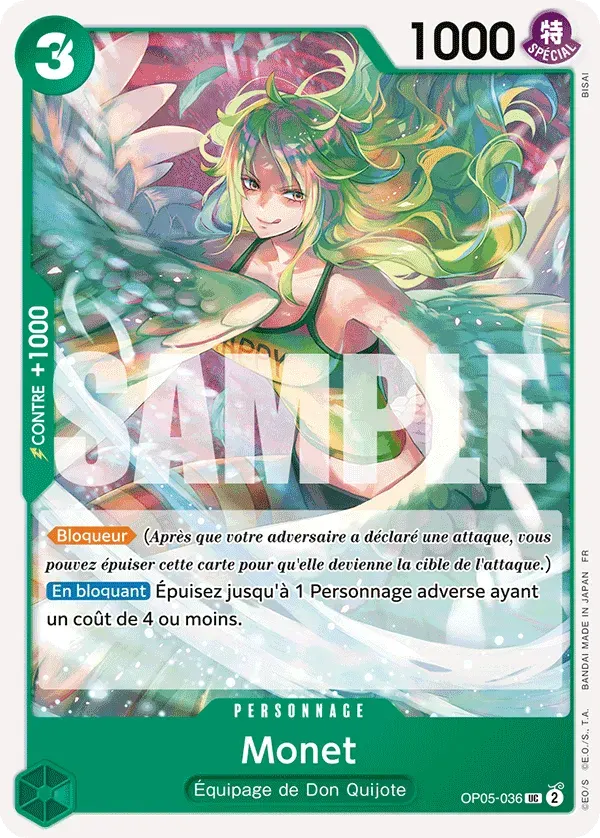 Monet — carte One Piece TCG OP05-036 (The Best - Vol. 2)