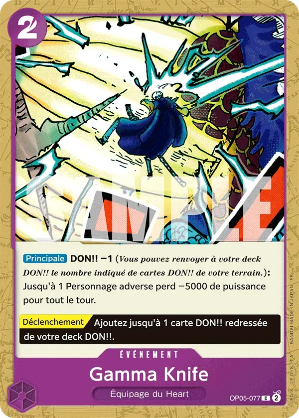 Gamma Knife — carte One Piece TCG OP05-077 (The Best - Vol. 2)