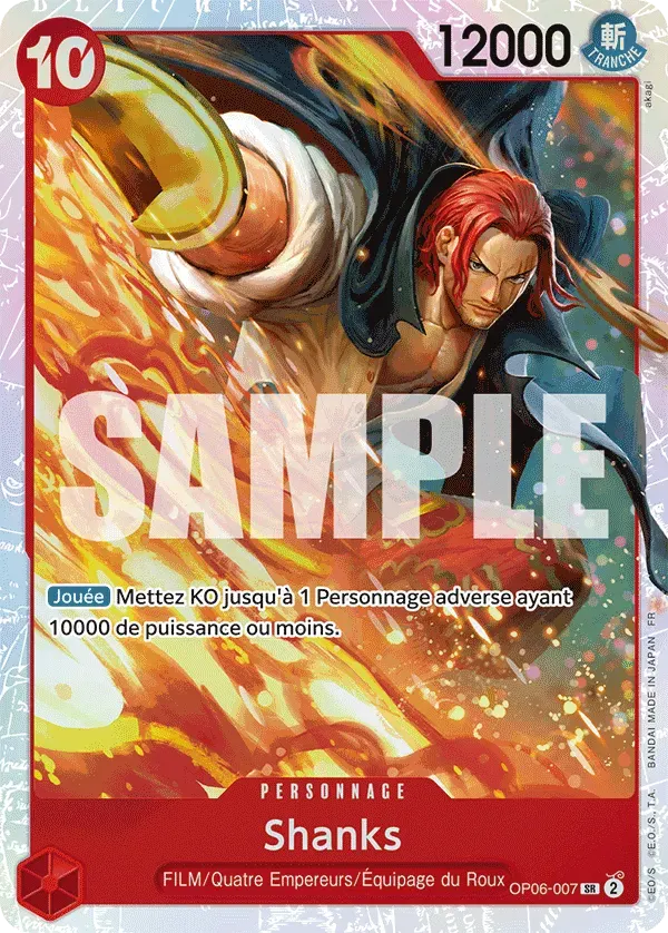 Shanks — carte One Piece TCG OP06-007 (The Best - Vol. 2)