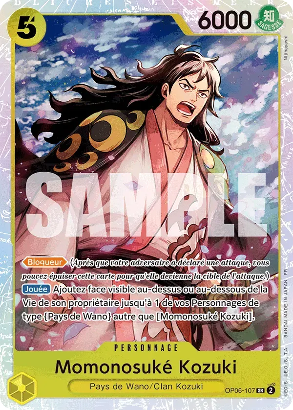 Momonosuké Kozuki — carte One Piece TCG OP06-107 (The Best - Vol. 2)