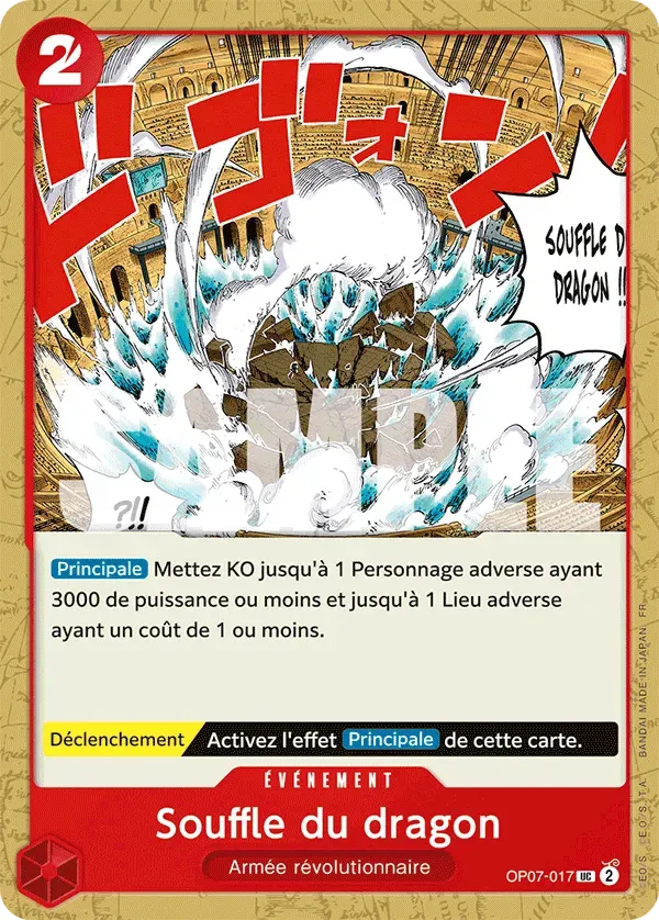 Souffle du dragon — carte One Piece TCG OP07-017 (The Best - Vol. 2)