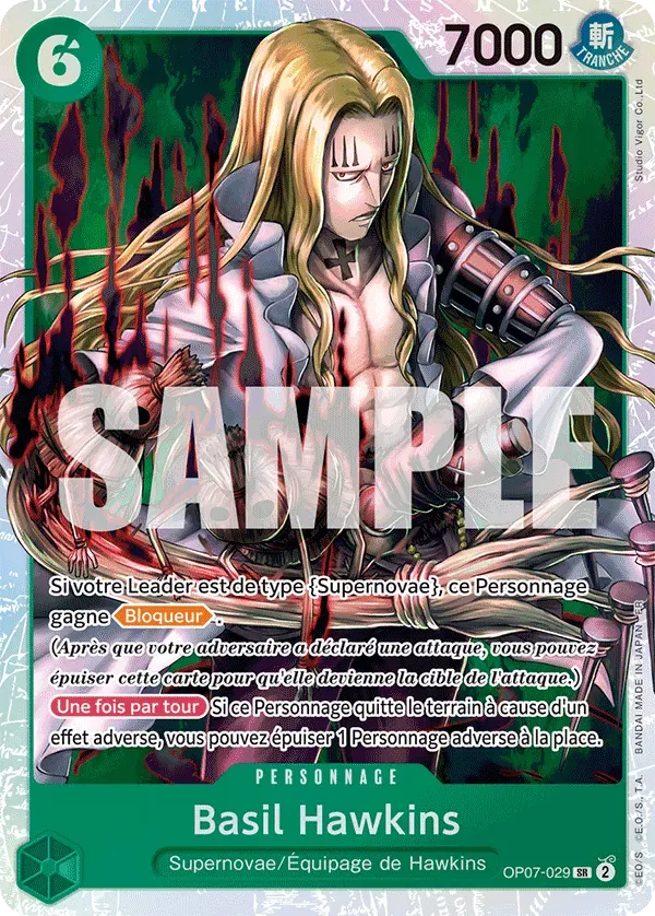 Basil Hawkins — carte One Piece TCG OP07-029 (The Best - Vol. 2)