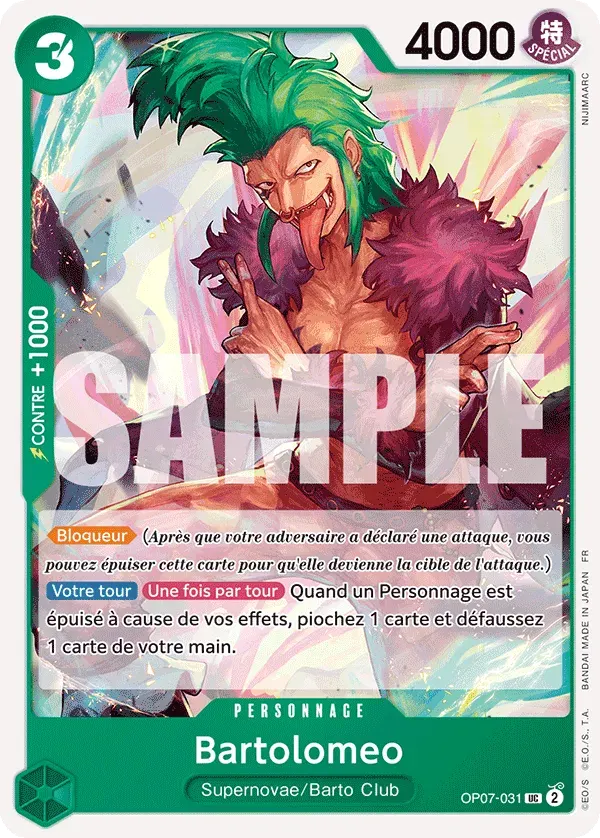 Bartolomeo — carte One Piece TCG OP07-031 (The Best - Vol. 2)