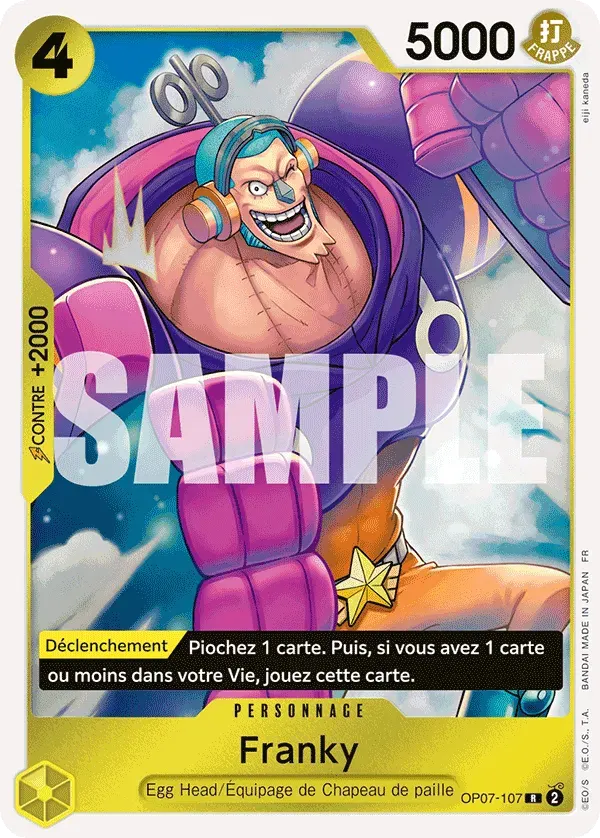 Franky — carte One Piece TCG OP07-107 (The Best - Vol. 2)