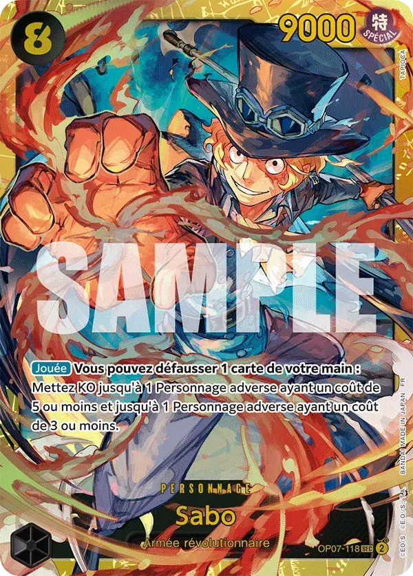 Sabo — carte One Piece TCG OP07-118 (The Best - Vol. 2)