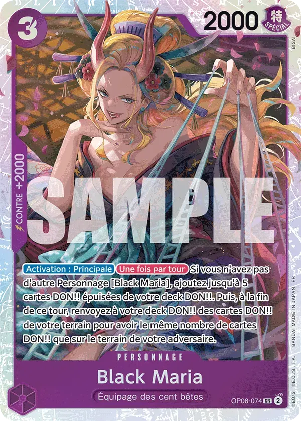 Black Maria — carte One Piece TCG OP08-074 (The Best - Vol. 2)
