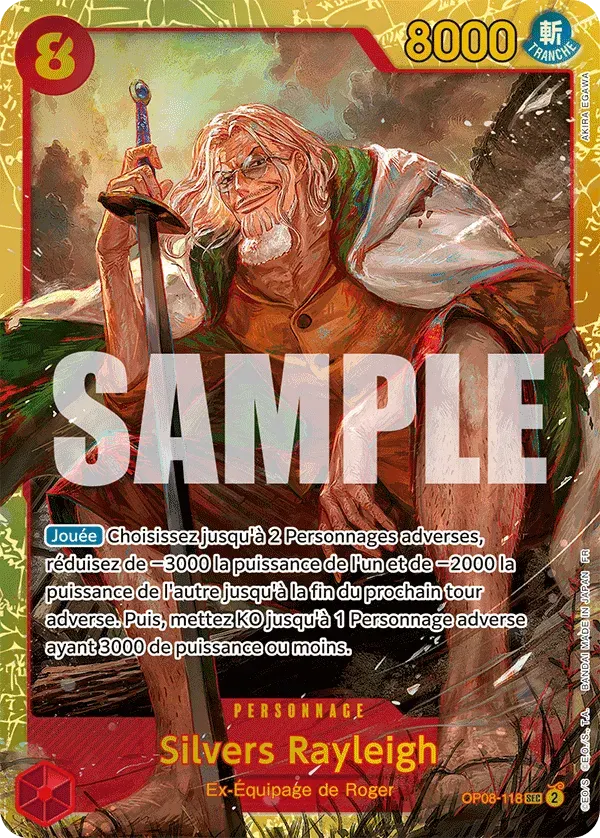 Silvers Rayleigh — carte One Piece TCG OP08-118 (The Best - Vol. 2)