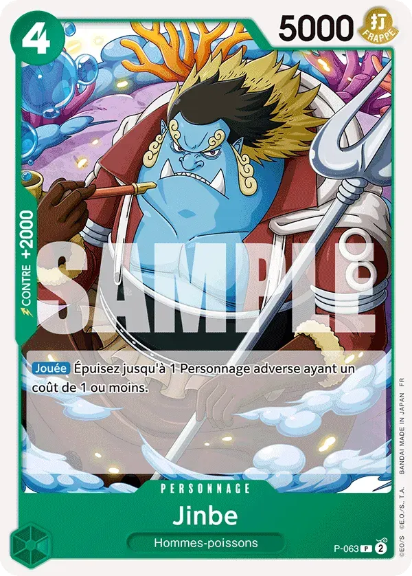 Jinbe — carte One Piece TCG P-063 (The Best - Vol. 2)