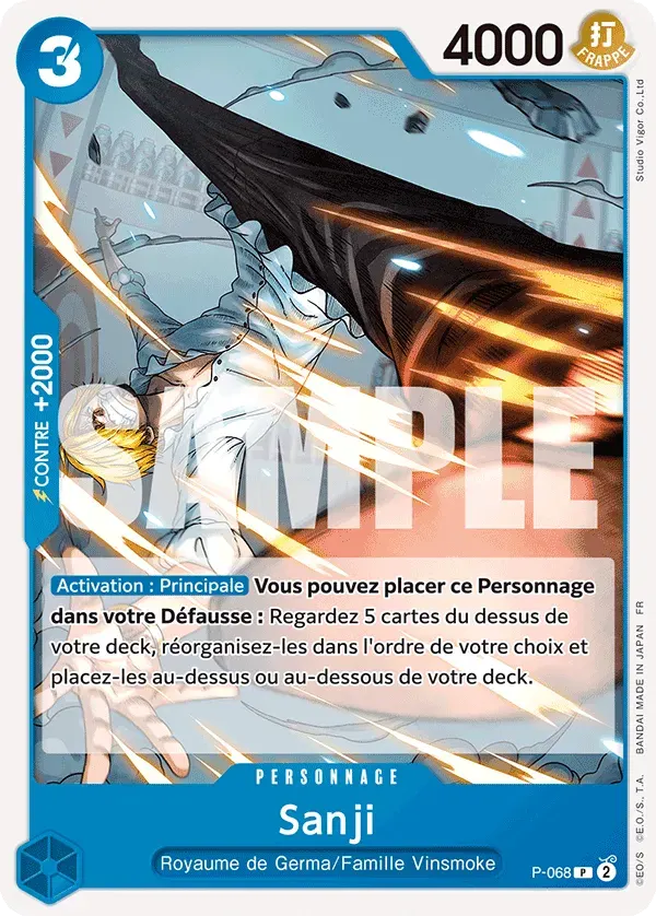 Sanji — carte One Piece TCG P-068 (The Best - Vol. 2)