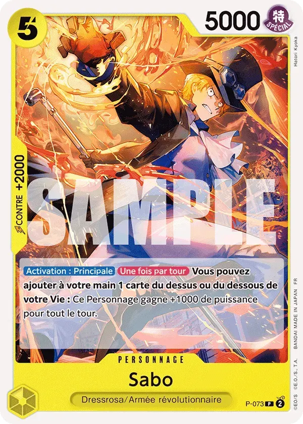 Sabo — carte One Piece TCG P-073 (The Best - Vol. 2)