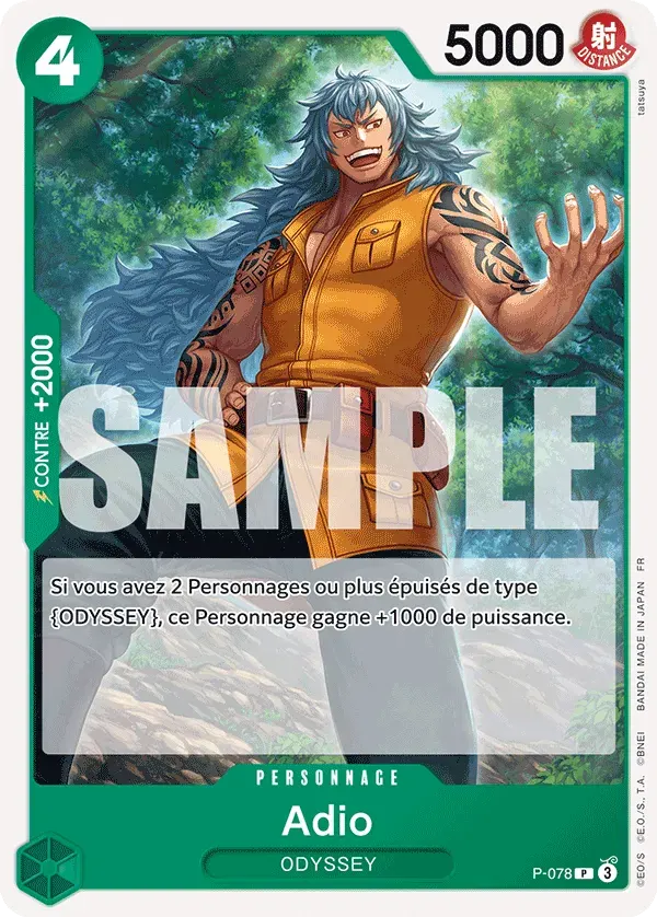Adio — carte One Piece TCG P-078 (The Best - Vol. 2)